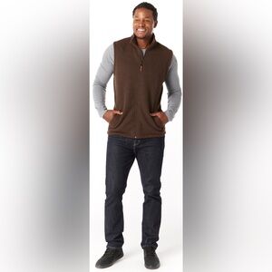Smartwool Men's Hudson Trail Fleece Vest Brown Size X-Large